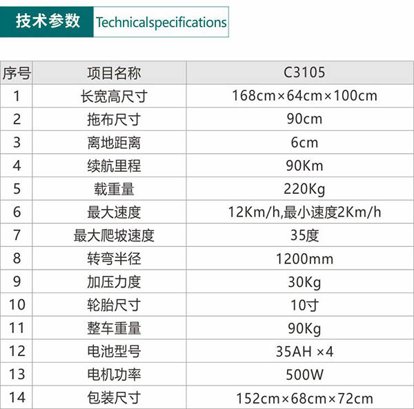 电动兴海尘推车C3105